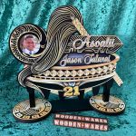 Elegant engraved wooden plaque