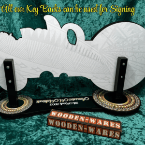 Ornate wooden key-inspired piece