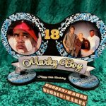 Unique wooden key with a striking design