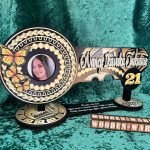 Beautifully polished wooden key with detail