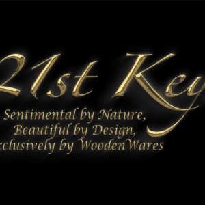Elegant wooden key engraving